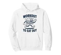 Entrenamiento para Comer Fuera Divertido Correr Hamburguesa Sudadera con Capucha