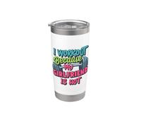 Entrenamiento porque mi novia es caliente hombres divertidos gimnasio fitness Vaso térmico de acero inoxidable de doble pared