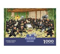 Entrenamiento Secreto del Dojo Ninja Puzzle De Madera Impermeable Puzzles De 1000 Piezas para Adultos Colorido Rompecabezas para Decoración del Hogar