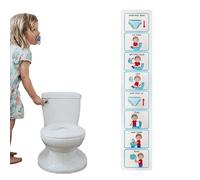 Entrenamiento visual para ir al baño - Diagrama de pegatinas de entrenamiento para inodoro | Calendario visual semiflexible para el entrenamiento del orinal de PP, Enseñe a los niños a usar el inodoro