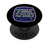 Entrenando a mi Modelo de IA para apoderarse del Mundo Funny Engineer PopSockets PopGrip Adhesivo