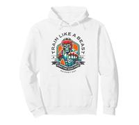 Entrenar como una Bestia Luchador MMA Artes Marciales diseño de Boxeo Sudadera con Capucha