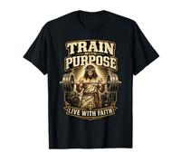 Entrenar con propósito Oración Cristiana Halterofilia Camiseta