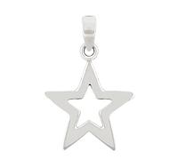 ENTREPLATA Colgante de Plata de Ley 925. Bonito Charm, amuleto, Medalla para Gargantilla o Cadena. Para Señora, Mujer, Chica Joven, Niña, Hombre y Unisex. Colgante Estrella Calada 20