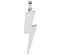 ENTREPLATA Colgante Plata de Ley 925 Unisex Minimalista Moderno Hecho en España Charm de 3 cm Rayo Grande