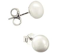 ENTREPLATA Pendientes de Plata 925 con Perlas Cultivadas - Hipoalergénicos y Elegantes para Mujer - Perla Redonda 10 mm