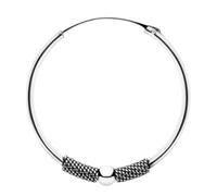 ENTREPLATA Un Aro de Plata 925 Estilo Bali - Pendiente Criolla Piercing Unisex Hecho a Mano de 25 mm - Diseño Étnico Artesanal en Plata de Ley - Modelo 1