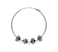 ENTREPLATA Un Aro de Plata 925 Estilo Bali - Pendiente Criolla Piercing Unisex Hechos a Mano de 20 mm - Diseño Étnico Artesanal en Plata de Ley - Modelo 4