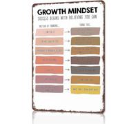 Entrepreneur Growth Mindset Metal Sign For Home Office Decor 8 X 12 in