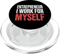 Entrepreneur I Work For Myself Mindset Grind Work - PopSockets PopGrip para MagSafe