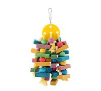 Entretenido Juguete Colgante, Ideal para el Cuidado Dental y Matar el Tiempo. Adecuado para Loros Mini-con, Loros de Senegal y cotorras.