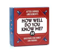 Entretenimiento de fiesta, tiempo familiar, 50 juegos divertidos y conversaciones, juegos de cartas de fiesta de vacaciones, ideas de entretenimiento portátil al aire libre (How Well do You konw me)