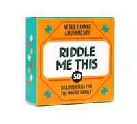 Entretenimiento de fiesta, tiempo familiar, 50 juegos divertidos y conversaciones, juegos de cartas de fiesta de vacaciones, ideas de entretenimiento portátil al aire libre (Riddle me This)