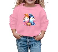 Entrevista Personal Guardia Sudadera de Halloween para niñas, Linda Sudadera con Estampado de Manga Larga y Cuello Redondo, Top Informal para niños, para Salidas Escolares de otoño e (9-10 Years)