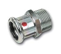 Entronque macho con extremo hembra y rosca macho serie 24000, para instalaciones cerradas de calefacción, sistemas de aire comprimido y equipos extinción incendios, acero (Referencia: 124243G76212)