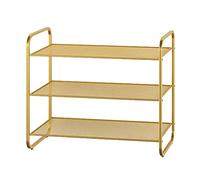 Entryway Metal Shoes Organizer with Sturdy Gold Metal Shelves Lightweight Shoe Shelf for Hallway, Bedroom, Living Room,703060cm ()