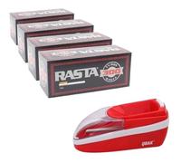 ¡Entuba con Estilo! UBOON - Rasta: 4 Cajas de 300 Tubos para Cigarrillos Vacíos + Máquina Liadora de Tabaco Entubadora Eléctrica. ¡1200 Tubos y Maquinilla Portátil para Fumar en 3 Tamaños! (PEQUEÑA)