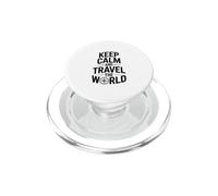 Entusiasta de la Aventura Keep Calm and Travel The World PopSockets PopGrip para MagSafe