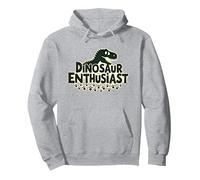 Entusiasta de los Dinosaurios: Regalo prehistórico para fanáticos Sudadera con Capucha, Unisex para Adultos, Gris Jaspeado, S