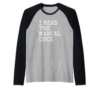 Entusiasta del Bricolaje Leí el Manual una Vez reparación del hogar del Personal de Mantenimiento Camiseta Manga Raglan