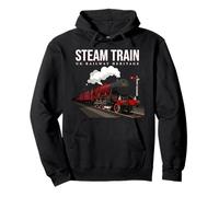 Entusiasta Detallada del Tren de Vapor británico - Historia ferroviaria del Reino Unido Sudadera con Capucha