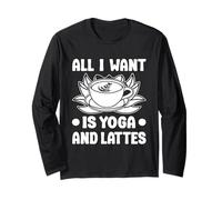 Entusiastas De Pilates All I Want Is Yoga & Lattes Pilates Manga Larga
