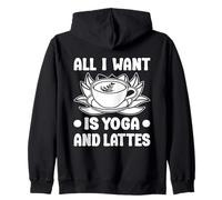 Entusiastas De Pilates All I Want Is Yoga & Lattes Pilates Sudadera con Capucha