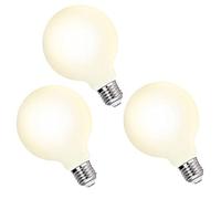ENUOTEK Bombillas Redondas Globo Grandes Bajo Consumo LED Filamento, G95 6W 650Lm Casquillo Edison E27, Luz Calida 3000K para Lampara Colgante de Pared de Pie, No Regulable, 3 Pack