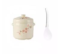 Envaluto Bowl Ramen Bewer de estofado de cerámica Tazón con tapa, pájaro techo de guiso de nido, taza de huevo al vapor, estofado de estofado, olla de estofado interno para la olla para tazones de
