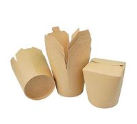 Envasado de Cartón para Alimentos 750ml-200uds Multiuso,Contenedores de Comida Para Llevar,Cajas de Cartón para Comida,Cartón de Sopa,Contenedores de Ensalada de Papel Kraft,Envases Take Away
