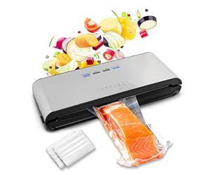 Envasadora al vacío classbach® Juego de envasadoras al vacío que incluye bolsa de vacío, dispositivo de sellado de alimentos para una frescura 8 veces más prolongada, C-VK 4000