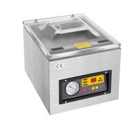 Envasadora al vacío de mesa con tapa acrílica para fábricas de alimentos, tiendas, supermercados, tiendas de postres, volumen de aspiración 5,5 l/s