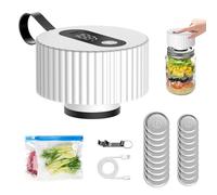 Envasadora al vacío eléctrica para tarros de conservas, 1800 mAh, de cristal, 3 en 1, envasadora al vacío para vasos, set de iniciación, pantalla LCD, manejo con un solo toque para almacenamiento y