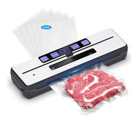 Envasadora al Vacío, Maquina al Vacio de Alimentos con 6 modos, bandeja recogegotas extraíble, cuchilla de corte y dos cables calefactores