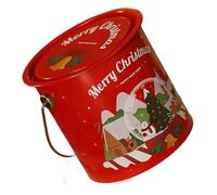 Envase de embalaje de metal estacional diseño de forma redonda para envolver regalos almacenamiento eficiente y personalizaciones artísticas Contenedor de regalo de vacaciones fácil de usar