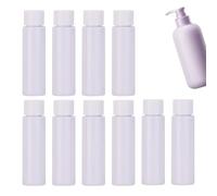 Envases Vacíos Tamaño Viaje, 10 Unidades Botellas Viaje Miniatura Portátiles, Accesorios de Dispensadores Vacíos Antifugas 30ml para Tónico, Gel de Ducha, Loción, Acondicionador, Limpiador Facial, Cre