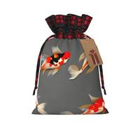 ENVEED - Carpas koi tradicionales con manchas deslumbrantes patchwork arpillera con cordón para regalo inolvidable