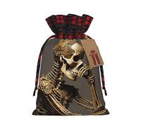 ENVEED Interesante esqueleto deslumbrante patchwork arpillera con cordón para regalo inolvidable