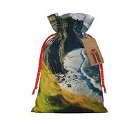 ENVEED Ireland Outdoors County Clare The Cliffs - Bolsas de regalo de Navidad reutilizables con cordón para cualquier ocasión de oficina