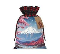 ENVEED Japan Mount Fuji Landscape deslumbrante Patchwork arpillera con cordón para regalo inolvidable