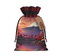 ENVEED Japan Mount Fuji Landscape deslumbrante Patchwork arpillera con cordón para regalo inolvidable