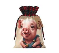 ENVEED Naughty Pig Baby - Bolsas de regalo de Navidad con cordón para regalo inolvidable