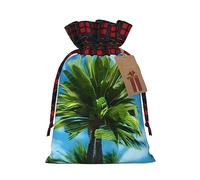 ENVEED Palmera de verano deslumbrante patchwork arpillera con cordón para regalo inolvidable
