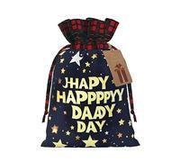 ENVEED Stars And Happy Fathers Day - Bolsas de regalo de Navidad con cordón para regalo inolvidable