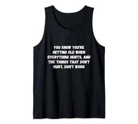 Envejecer es un Proyecto grupal Funny Old Person Diciendo Camiseta sin Mangas