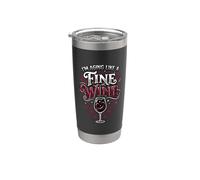 Envejecimiento como un buen bebedor de vino cumpleaños Vaso térmico de acero inoxidable de doble pared