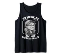 Envejecimiento como una Leyenda: diseño Divertido de línea de Risa para Mujer Camiseta sin Mangas