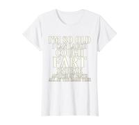 Envejecimiento Reír Tos Pedo Estornudo Orinar Pantalones Personas Mayores Camiseta gráfica económica, Mujer, Blanco, L