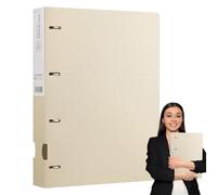 Envelope Folder - Refillable Binder Project Holders, Clear A4 Document Storage with Sturdy Closures, Four Hole Punched Sheet Protectors, Ideal for Workplace Paperwork School Assignments