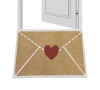Envelope Heart Door - No Slip Entryway Floor Rug, Outdoor Indoor Front Door, Garage Balcony Entrance Holiday Decor | Valentine's Day Porch Welcome, Wedding Entryway Runner, Apartment